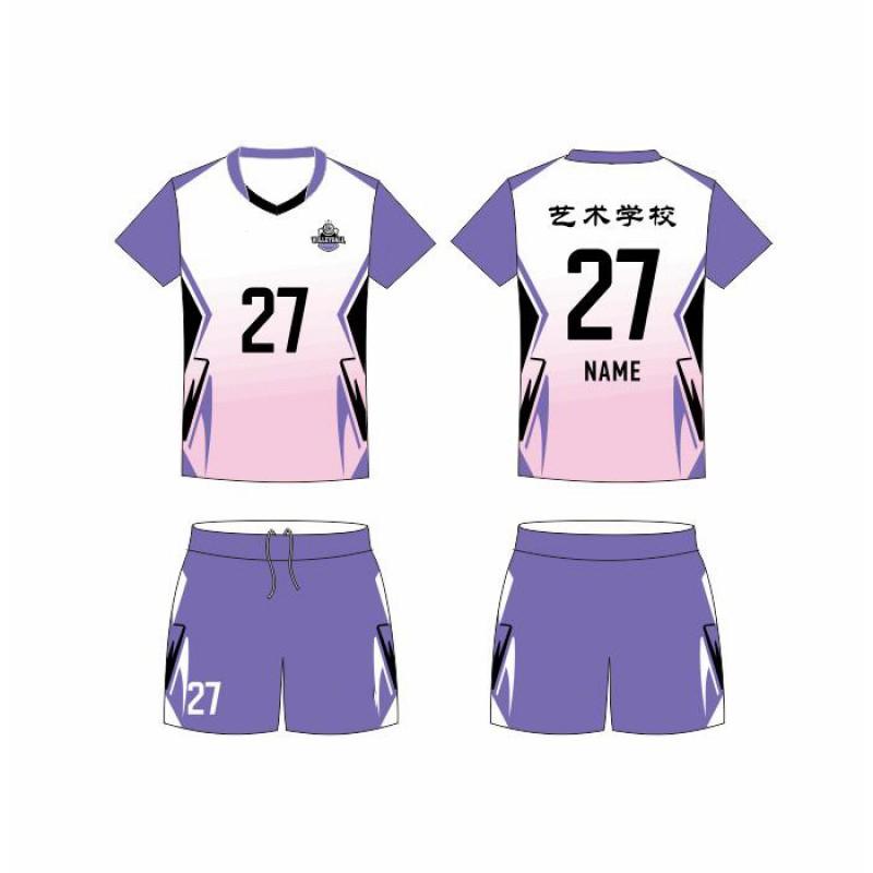 Women Men Volleyball Jersey Set Short Sleeve Training Uniforms Custom Print Number Sport