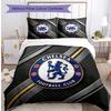 Set Lenzuola 3 Pezzi Stampato Chelsea FC Morbido Delicato sulla Pelle Lavabile Copripiumino e Federe Set Tutte le Stagioni Camera da Letto