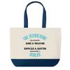 Tote bag - PLANETEE - Une Technicienne Formidable - fond bleu - Coton - 40x45 cm