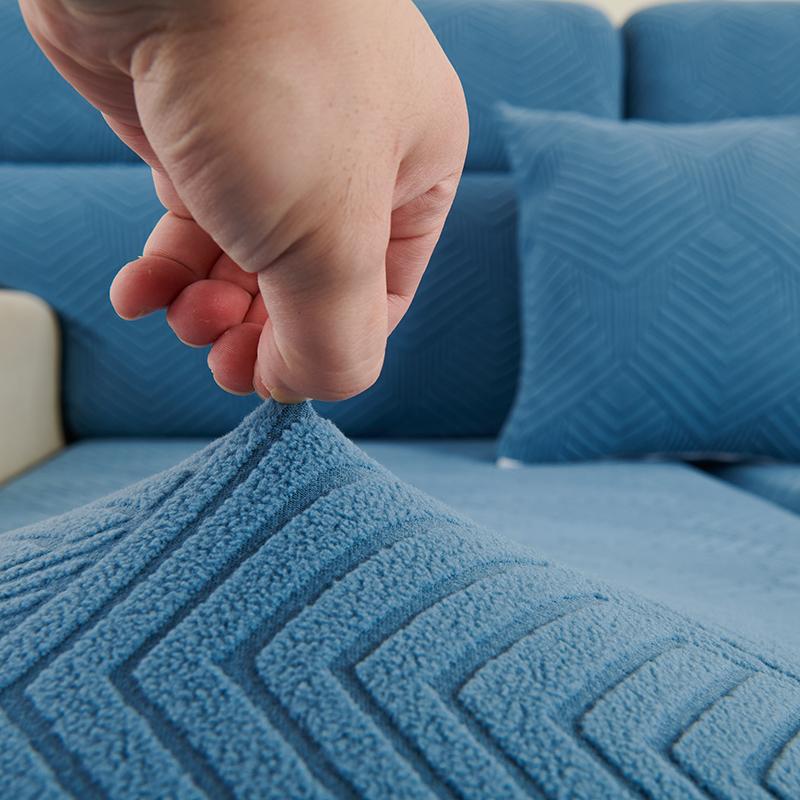 Sofa cushion cover, fleece jacquard sofa cover, all-season universal pet anti dirt, convenient installation 1/2/3/4/L PC