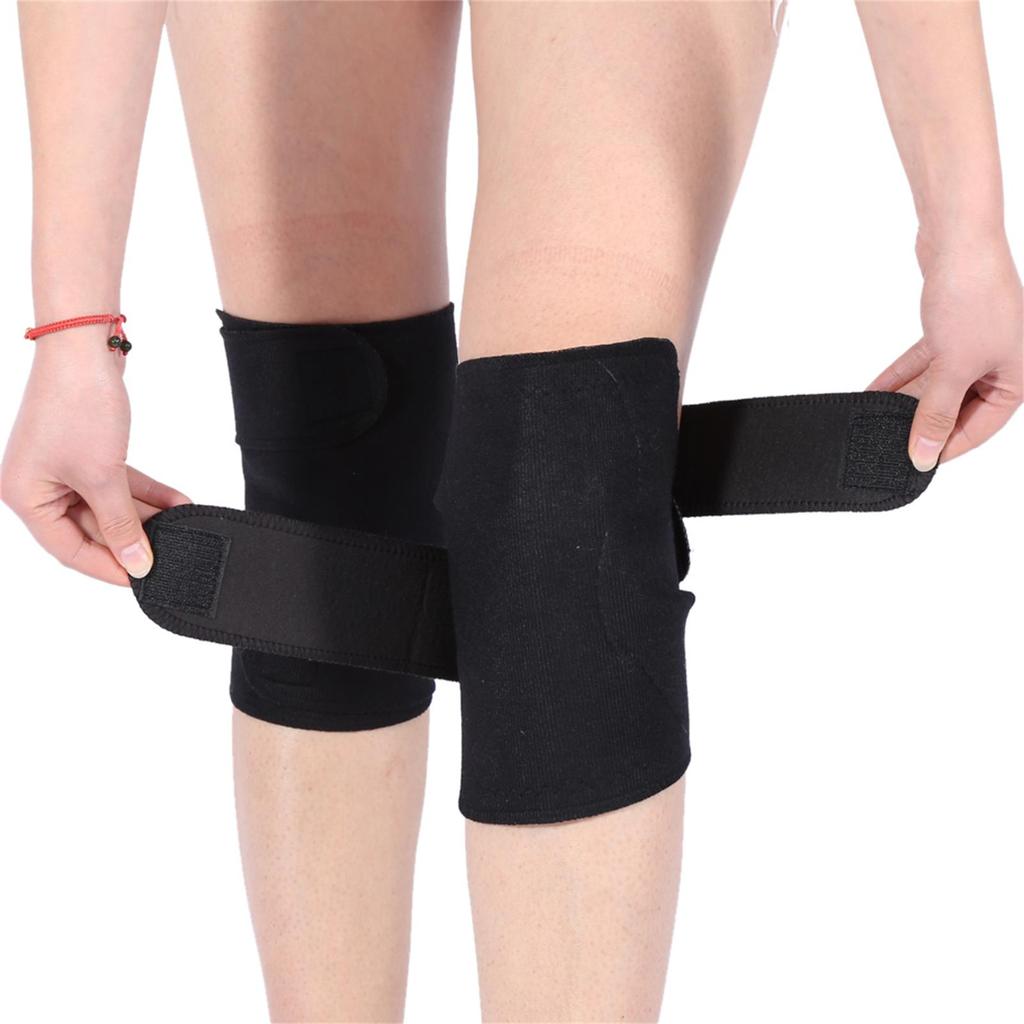 1 Pair Knee Protective Belt Adjustable Elastic Knee Brace with Hook and Loop for Sports Running