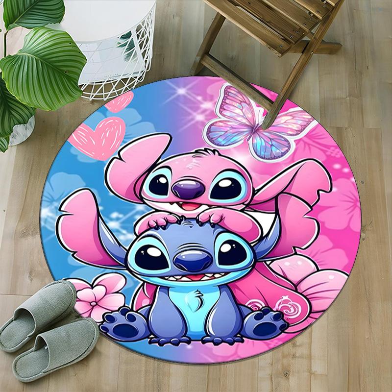 1pc S-Stitch18 Carpet, Round Rug, Comfortable, Suitable for Entryways, Living Rooms, Office, And Bedrooms, Christmas Decoration