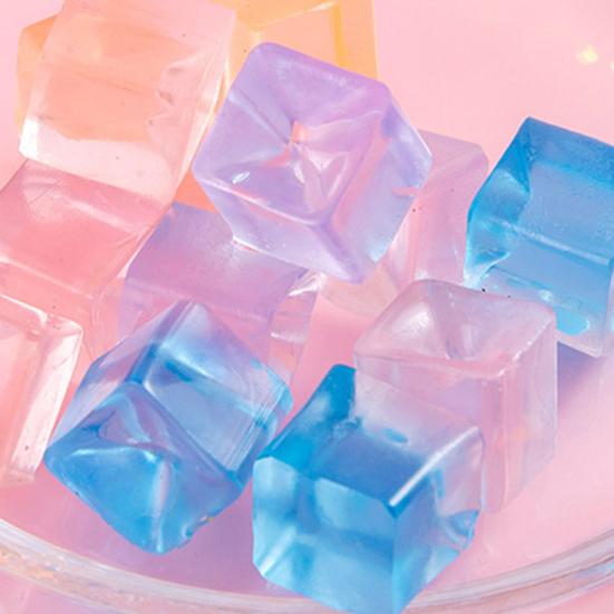 Transparent Squeeze Toy Square Ice Cube/Cat Paw Squeeze Ball Sensory Toy Small Stress