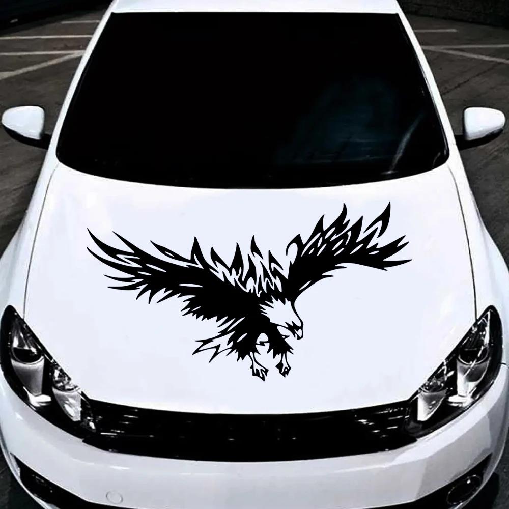 Eagle Car Hood Sticker Personality Totem Applique Bird Wings Pattern Vehicle Body Graphics Truck Vinyl Decal Auto Accessories