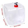 15 Litres Collapsible Water Container with Spigot Camping Water Storage Carrier Jug Foldable Portable Water Canteen for