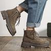 Hight Quality Classic British Style Genuine Leather Outdoor Boots For Men's Ankle Shoes Khaki Black Hombre Daily Casual Dress