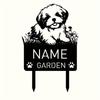 Individueller Gartenstecker für Malteser-Hunde-Gedenken, Vintage-Metall-Haustierverlust-Tribut, Personalisiert, Langlebig