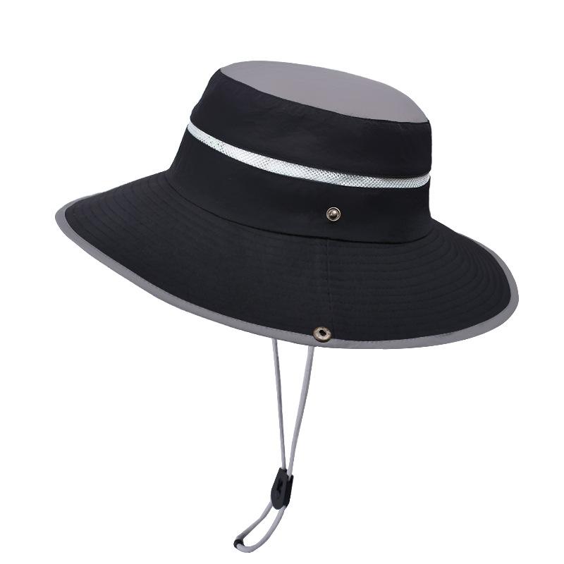 9248 summer big brim sun hat children outdoor mountaineering fishing sun protection hat men's color matching quick drying bucket hat