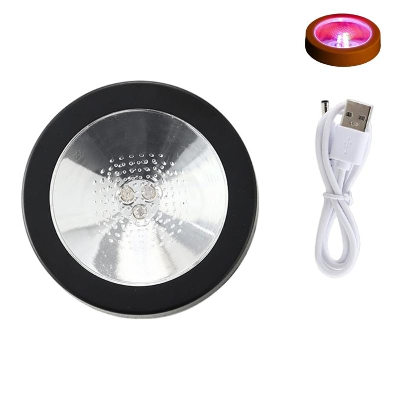 Colorful LED Light Cup Pad with USB Rechargeable Suitable for Exciting Visuals At Cocktails Event and Family Gatherings