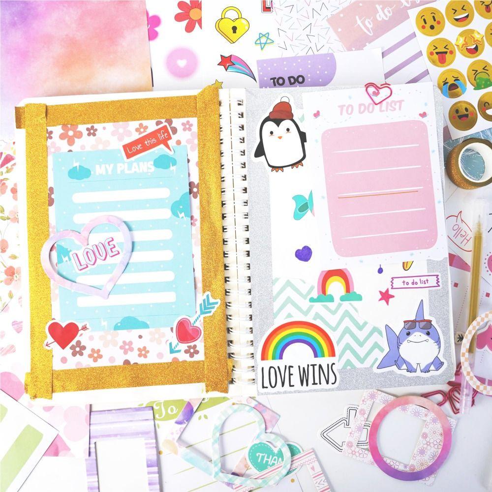 Art Crafts Journaling Art Crafts Kit DIY Binder Notebook Creative Student Diary Set  Birthday Gifts