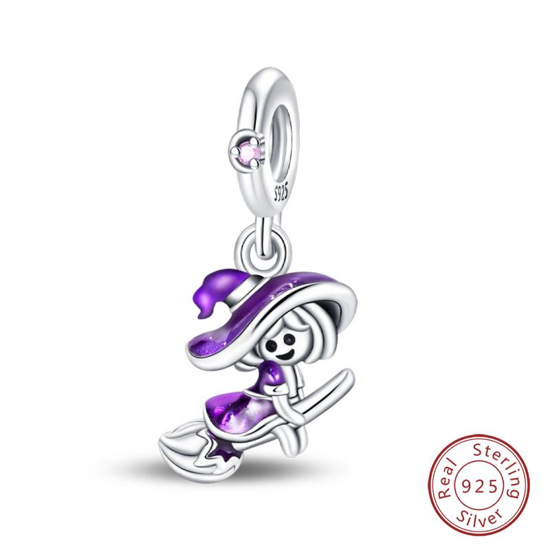 Copper Halloween Luminous Skull Little Elf Spider Bat Charms Beads Fit Qikaola Original Bracelets Diy Jewelry