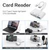 5-in-1 SD Memory Card Reader for iPhone Androids Camera, USB C and Lightning Dual Port SD Card Adapter, Supports SD/Micro SD/USB 3.0