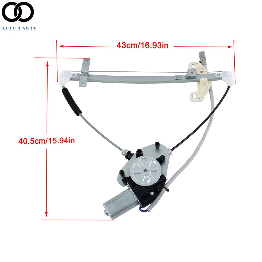 For 2001-2005 Honda Civic Sedan Power Window Regulator Rear Right with Motor