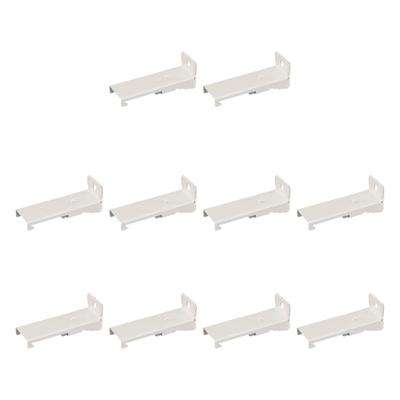 10pcs Curtain Track Brackets Metal Side Installation Clip Wall Hook For Window Drapery Hanging Wall Mounting Hardware