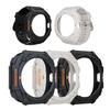 PC Case+Strap For Samsung Galaxy Watch 7 Ultra 47mm Silicone Band Bracelet Protector Cover Bumper For Galaxy Watch (NO Film)