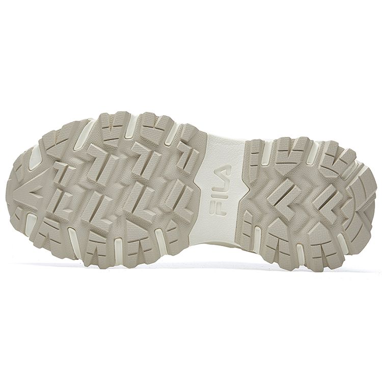 Fila Skyrunner Mesh Fabric Synthetic Leather Comfortable Versatile Low-Top Casual Shoes Women Sneaker Oatmeal-Gray F12W041135FSS