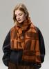 ELLE 100% Sheepskin Scarf Women's Autumn and Winter Warm Fashion Letter Jacquard Shawl Dual purpose
