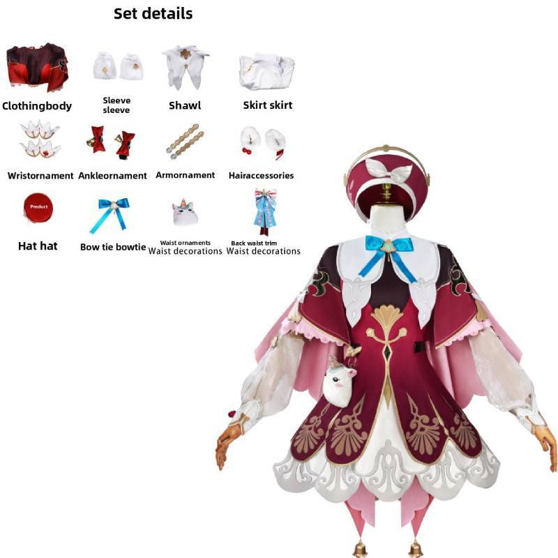 Honkai Star Rail Hyacine Cosplay Costume With Accessories For Anime Conventions