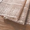 Retro Style Table Runner Lace Stripes Linen Table Mat With Tassel Placemat Table Gadget Home Decor Hotel Wedding Restaurant Pad