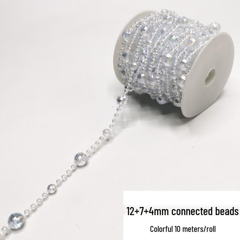 Double-Line Pearl Sunflower Snowflake Beads DIY Decoration