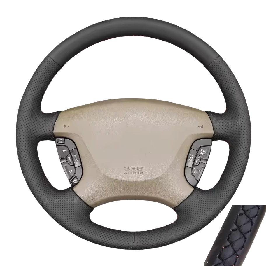 Hand Stitched Microfibre Leather Car Steering Wheel Cover For Nissan Patrol Y61 1997-2015 Car Accessories