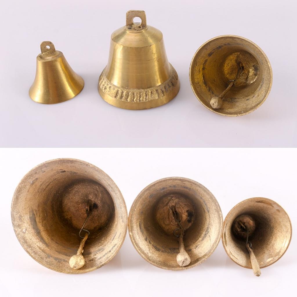 Cattle Sheep Copper Bell Super Loud Wind Chime Horse Cat Dog Livestock Bell Horn Hand-cranked Bell Outdoor Doorbell Ornament 1Pc