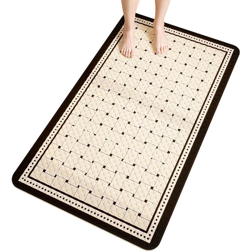 Badezimmer Saugnapf Anti-Rutsch-Matte Leichter Luxus Hochwertige Bodenmatte Quadratische Badezimmer Duschraum Fußmatte