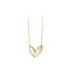 Love White Fritillary Necklace Women'S Trend Light Luxury French Heart Shell Pendant Collarbone Chain
