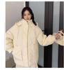 Women's Autumn and Winter Coat Thickened Hooded Short Loose Large Pocket Slim Warm Coat