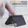 For iPhone 15 Plus Case Flip Kickstand Card Holder TPU+PC Anti-fall Phone Cover
