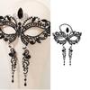 Temperament Rhinestones Jewelry Masquerade Half Face Eye Masks with Adjust Strap