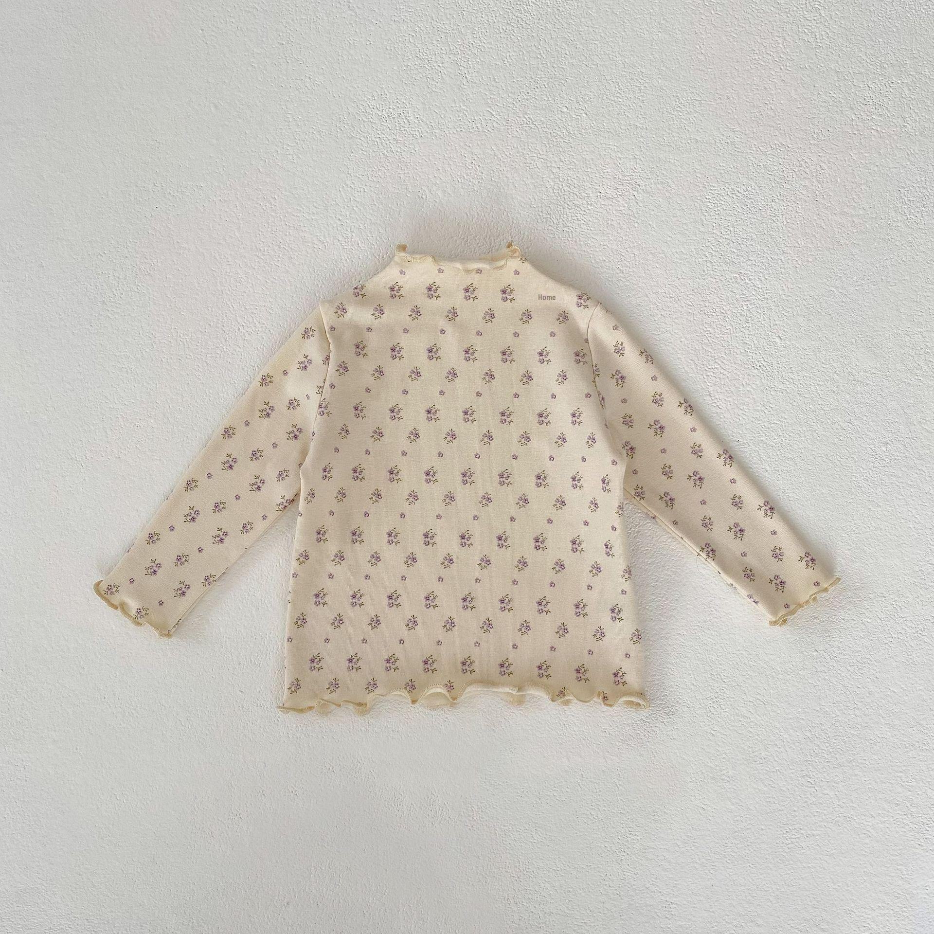 

Рубашка с длинными рукавами и высоким воротником для девочек, осень 2025 г.