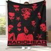 Coperta morbida in flanella R-Radiohead, Banda Rock Britannica, Coperta calda e accogliente per Letto, Divano, Soggiorno, Picnic, Campeggio, Decorazione per la Casa