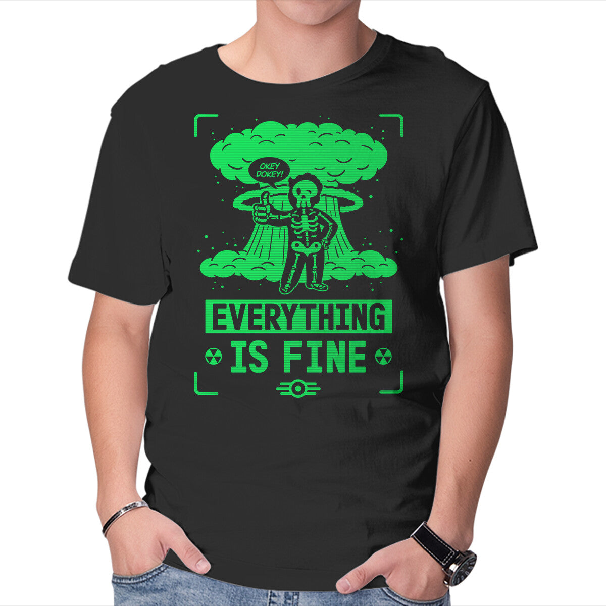 Unisex Crew Neck T-Shirt Nuclear Boy Graphic Short Sleeve Casual Tee XL