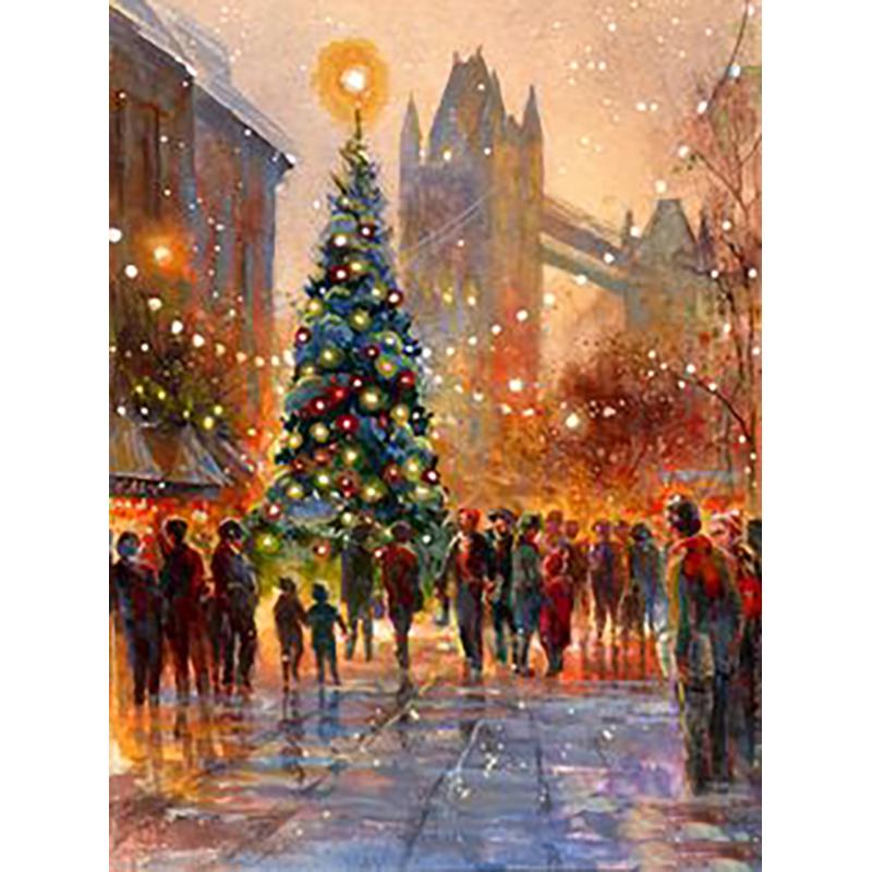 

5D алмазная живопись мультфильм Санта-Клаус дерево DIY фестиваль горный хрусталь художественная вышивка ремесло домашний декор ручной работы Рождественский подарок Full Round 20x30CM
