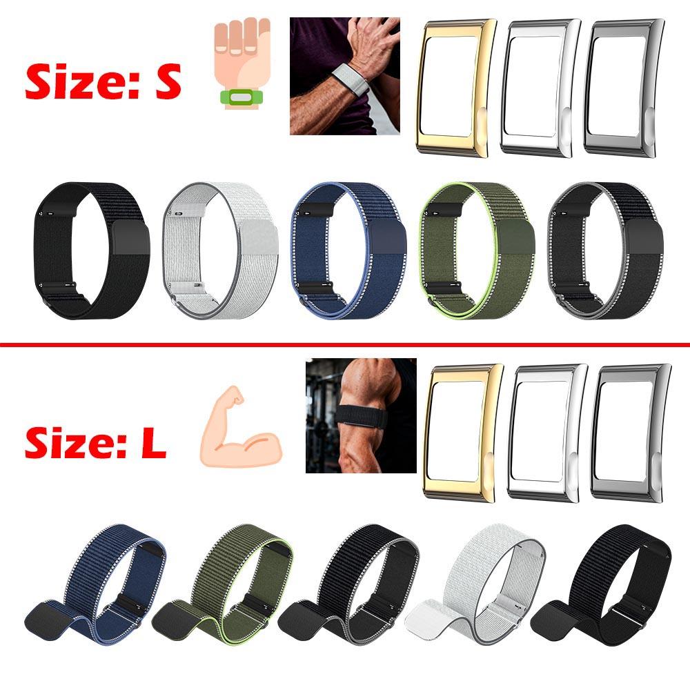 Metallrahmen + Nylonband für Amazfit Helio Armband Armband Bizeps Sport Ersatz Zubehör für Amazfit Helio Armband