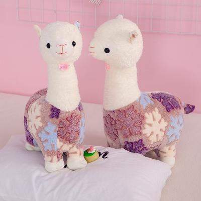 New Snowflake Alpaca Doll Cute Lamb Doll Plush Toy Children and Girls Throw Pillow Gift