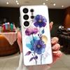 INS Watercolor Flower Magnetic Case For Samsung S26 Ultra S25 Edge S24 FE S23 S22 Plus A54 A15 A35 A55 A16 A36 A56 A17 A37 A57 5G Matte Cover