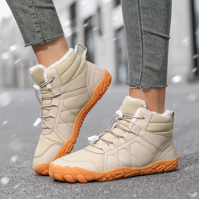 Vodotěsné vysoké sněhule Unisex plyšové bavlněné boty Pánské Dámské Teplé Zimní Venkovní Turistické Tenisky Protiskluzové Chodící Boty