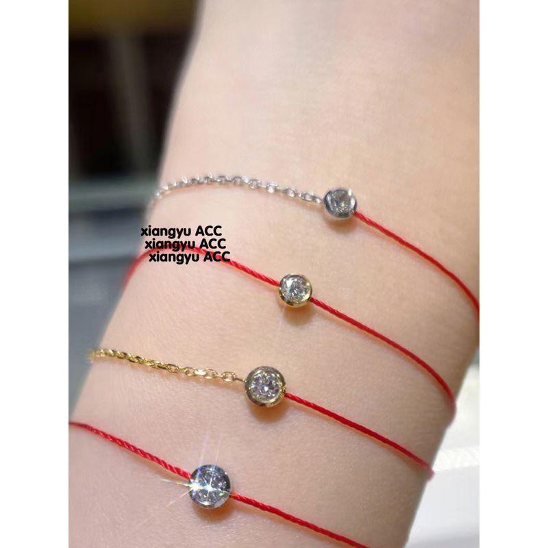 

Доступная роскошь Счастливое 18-каратное золото Женский бриллиант Этот животный год Красная веревочка After-sales guarantee 180 days free renovation