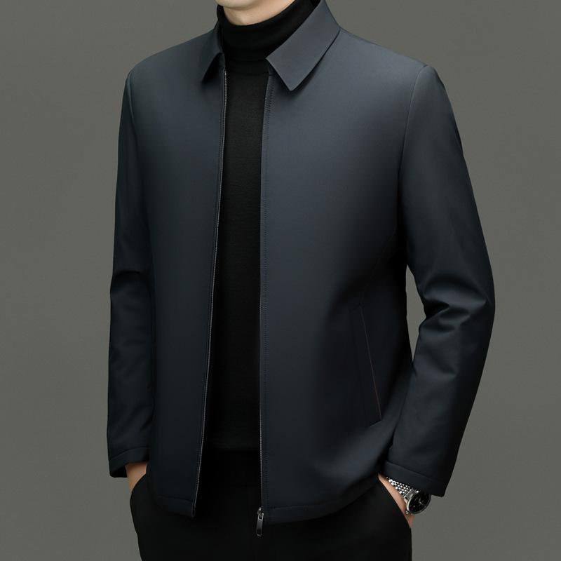 

Men s Thickened Cotton Jacket - Business Casual Lapel Coat for Middle-Aged and Elderly Dads Large