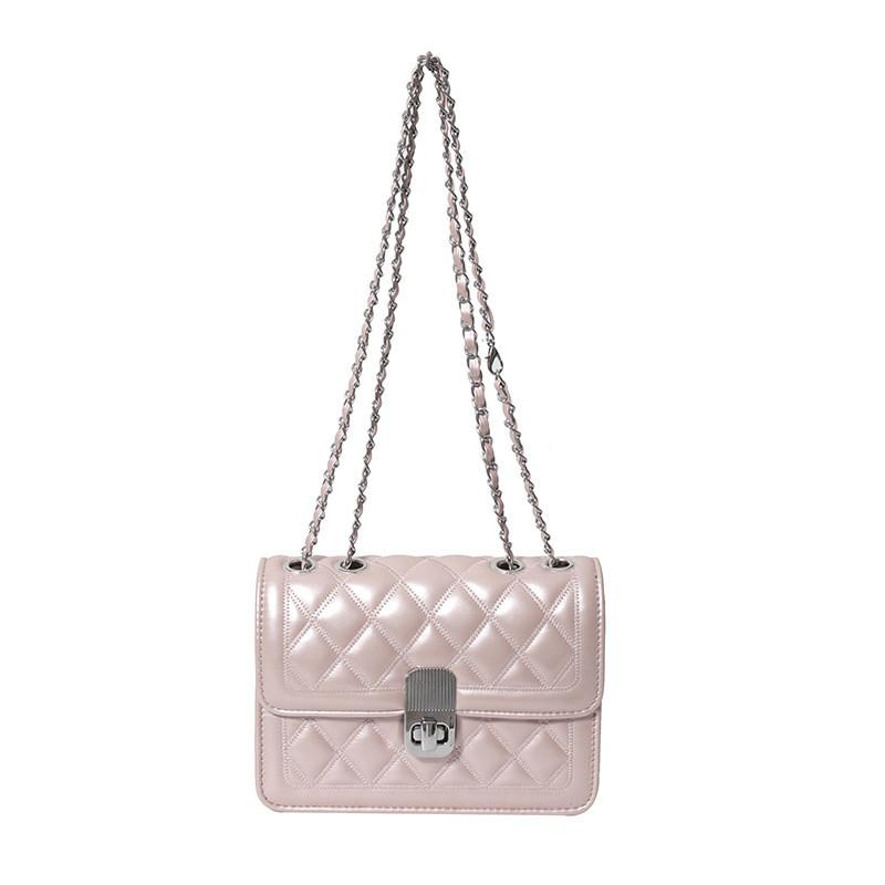 Womens Pu Crossbody Bag With Chain Strap And Cell Phone Pocket For Daily Use