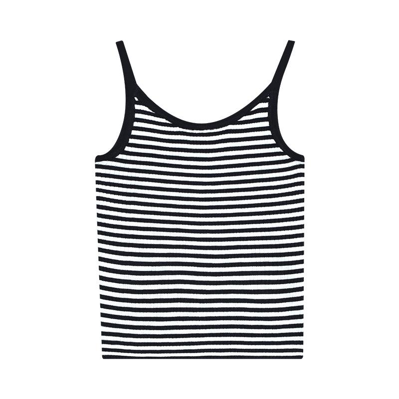 Clean Space Women's Skin-Friendly Knit Vest - 2025 Thirteen Lines Korean Style Versatile Camisole