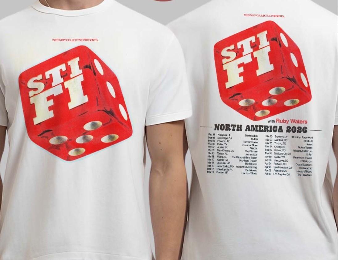 Stick Fingers Band North America 2026 Schedule Dates Two Sided T-Shirt Gift for XXXXL