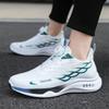 New Summer Breathable Casual Sports Shoes Lightweight Running Shoes Knob Fly-woven Shoes Men