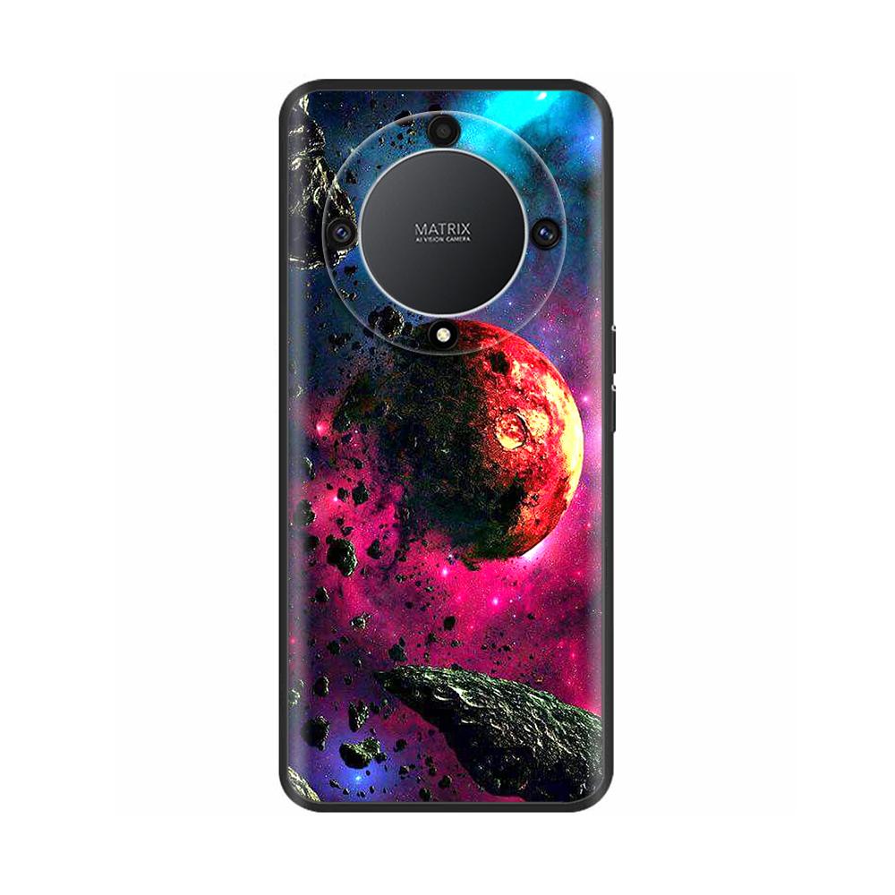 For Honor Magic 6 Lite Case Magic6 Lite Liquid Silicone Soft TPU Back Bumper Skull Marble Print Fundas For Honor Magic 6 Lite 5G