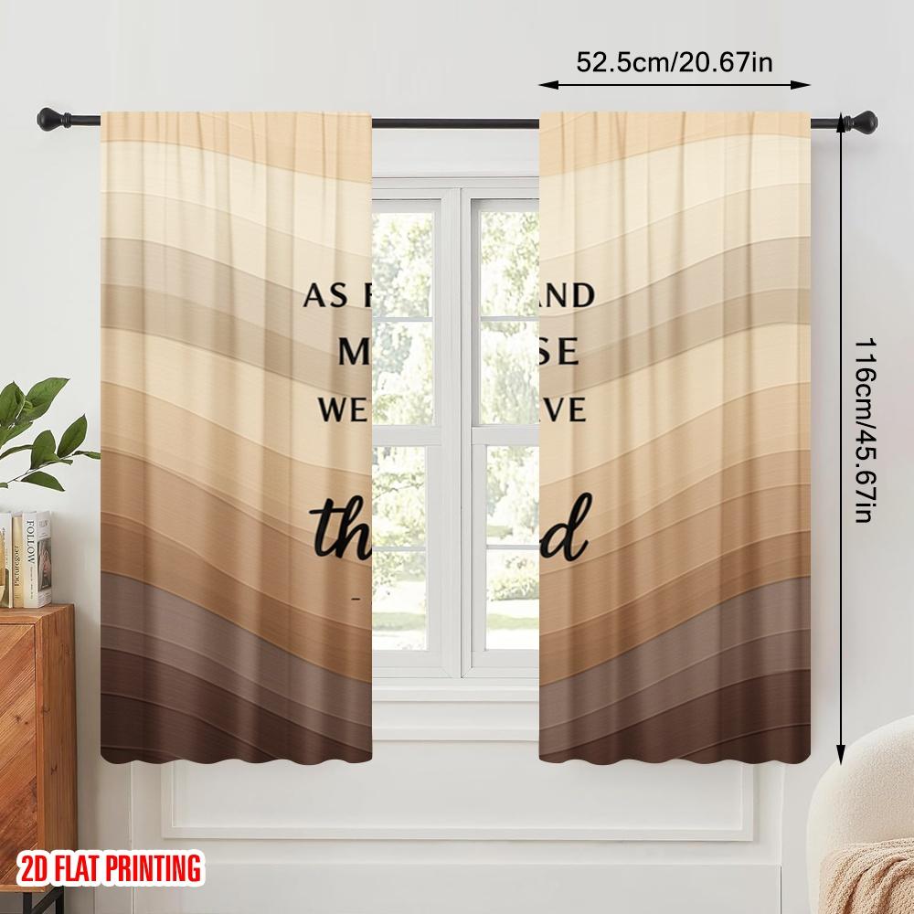 2pcs 2D flat printing Drapes Joshua House Serve Lord Polyester Without Electricity Festive Wall Decor Use for Multipurpose Event