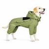 Waterproof dog raincoat with removable hood Outdoor full-body dog jacket Windproof and snow-proof all-season jacket