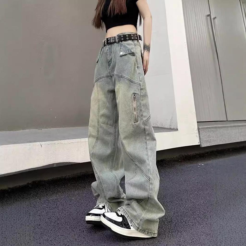 Women's High-Waisted Retro Wide-Leg Jeans – Summer Street Style