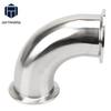 Zhengqiyi LT-04 304 Stainless Steel Quick Clamp Elbow Pipe Fitting